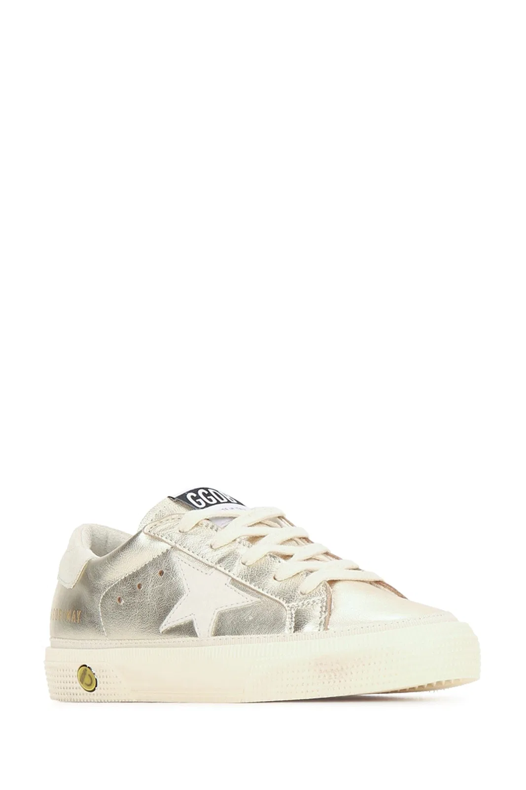 Golden Goose Kids May Laminated Upper Suede Star And