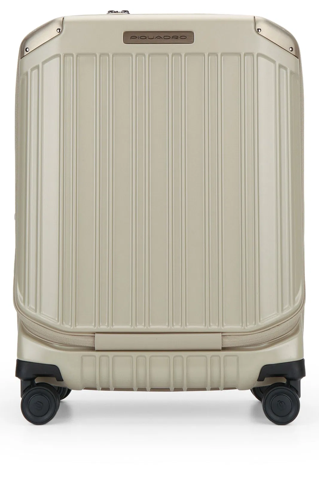 Piquadro Trolley Cabin Front_ Middle Open 4 Ruote