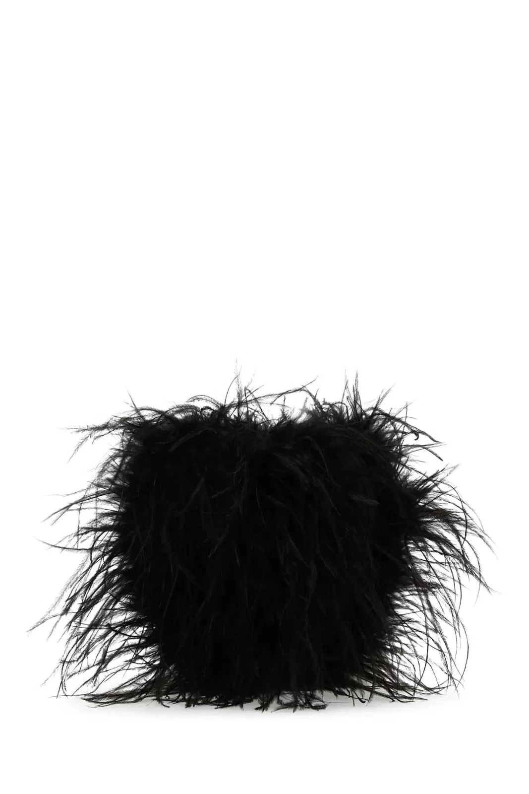 Alexander Wang Black Feathers Clutch