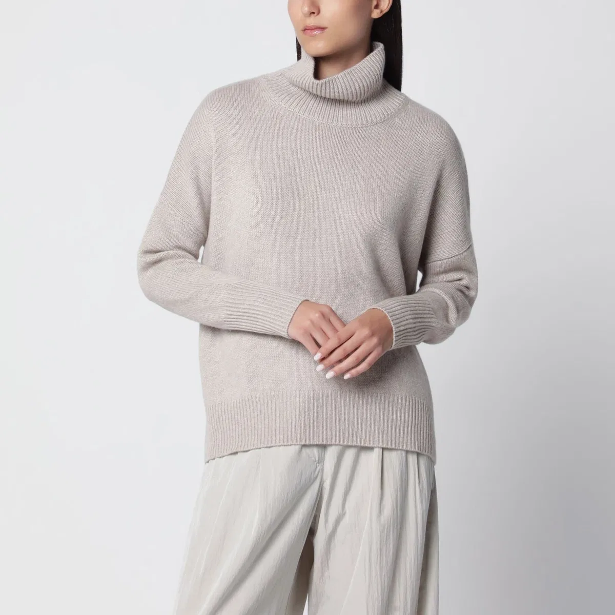 Lisa Yang Heidi Sweater In Sand Cashmere