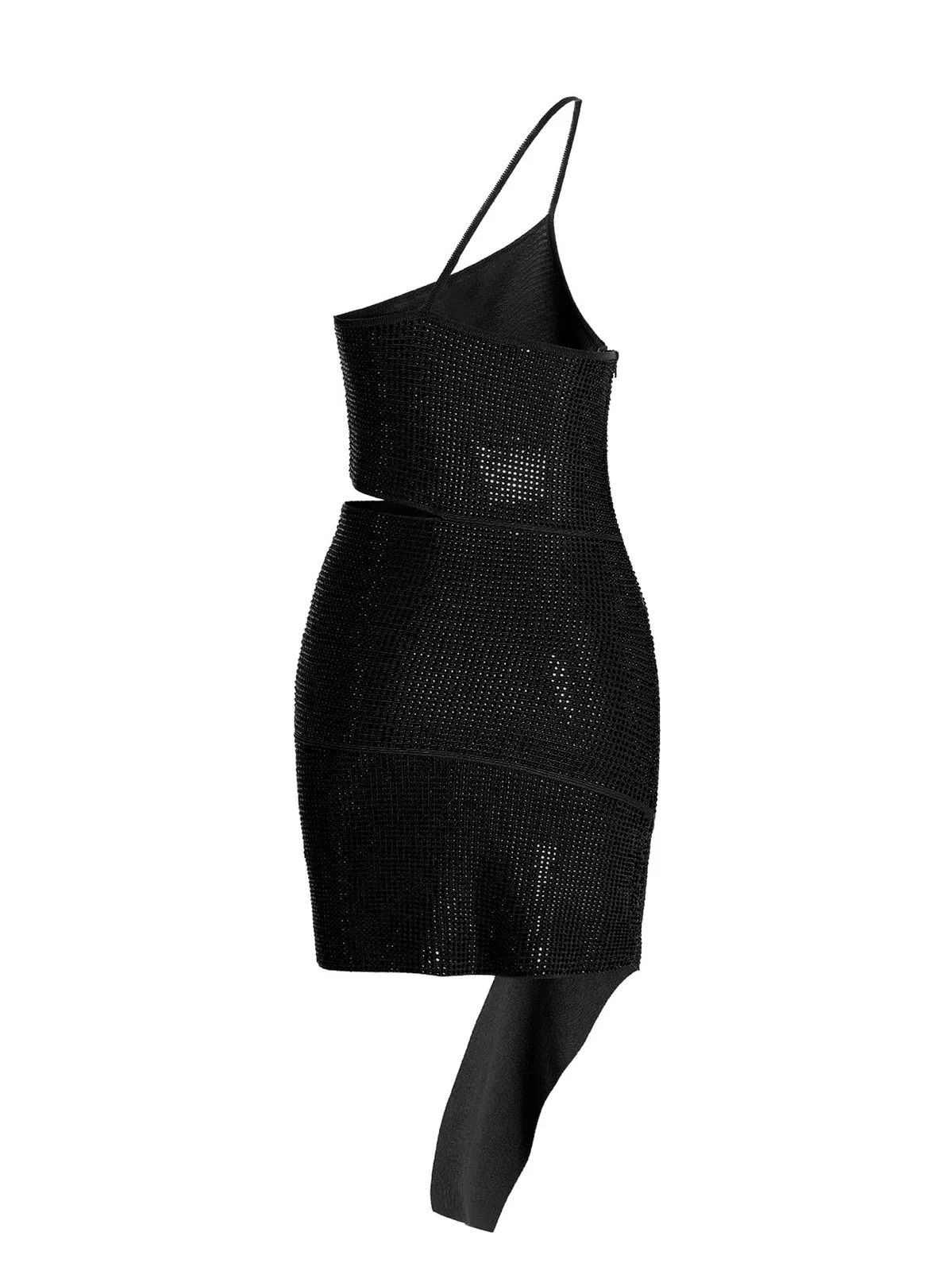 Andreādamo Sequin One Shoulder Dress
