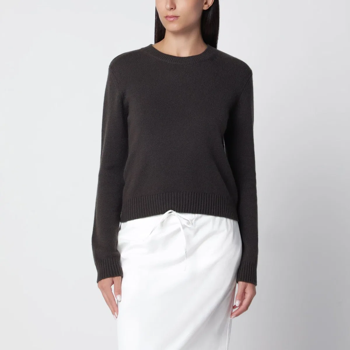 Lisa Yang Mable Sweater In Dark Fern Cashmere
