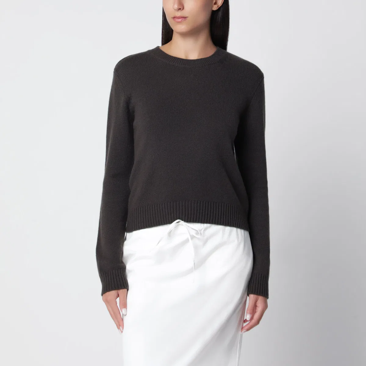 Lisa Yang Mable Sweater In Dark Fern Cashmere
