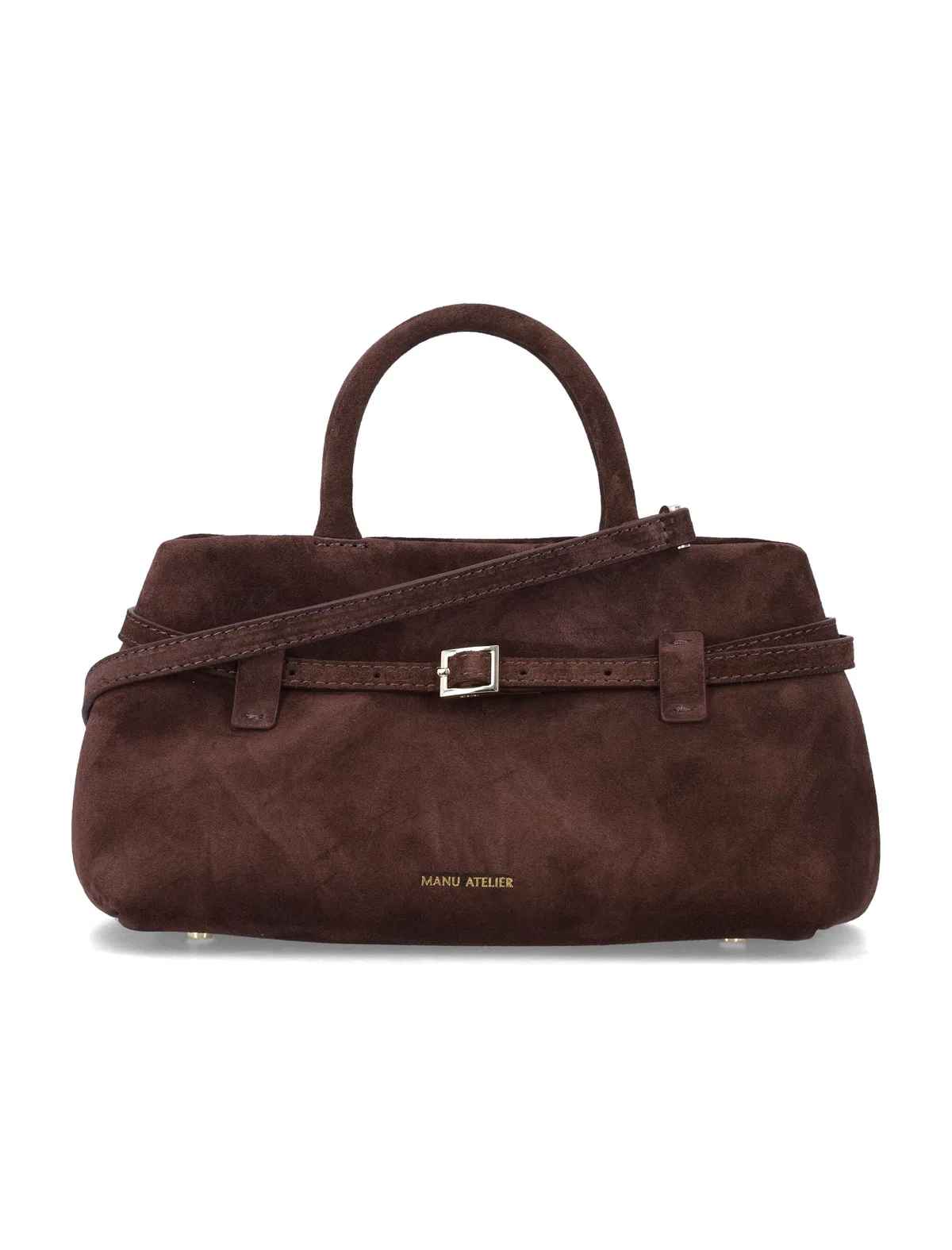 Manu Atelier Le Cambon 25 Brown Suede Bag