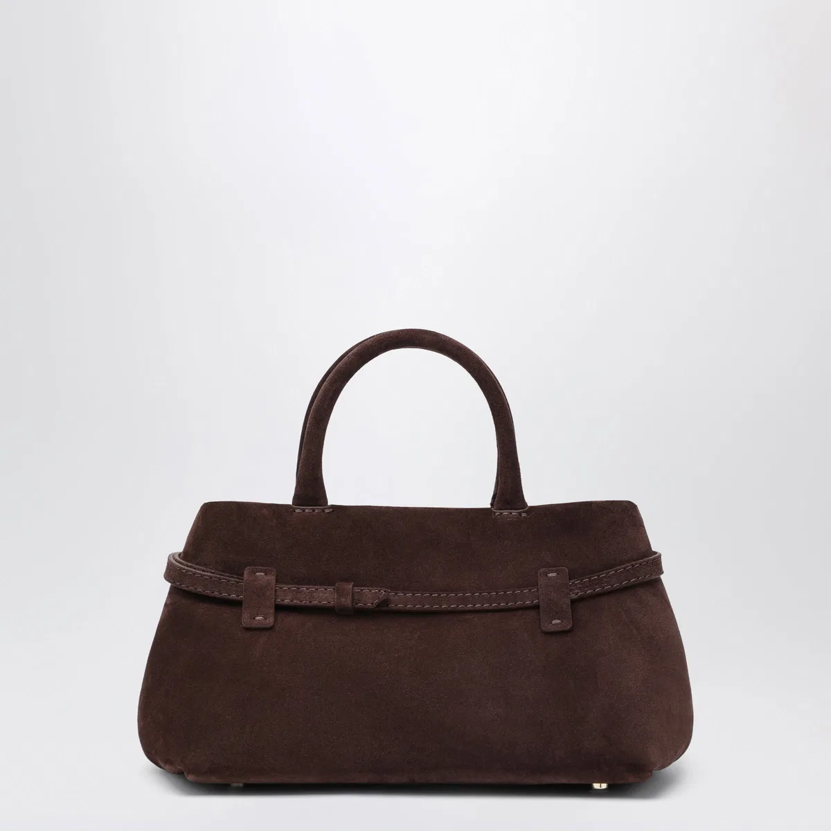 Manu Atelier Le Cambon 25 Bag In Dark Brown Suede
