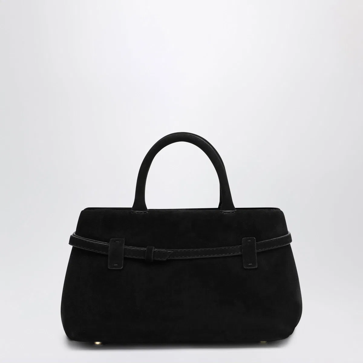 Manu Atelier Le Cambon 25 Black Suede Bag
