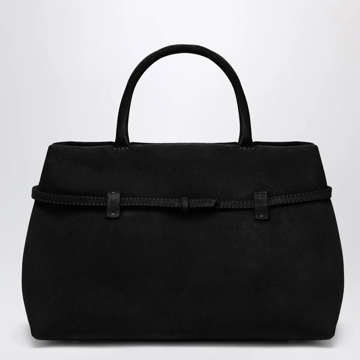 Manu Atelier Le Cambon 35 Bag In Black Suede