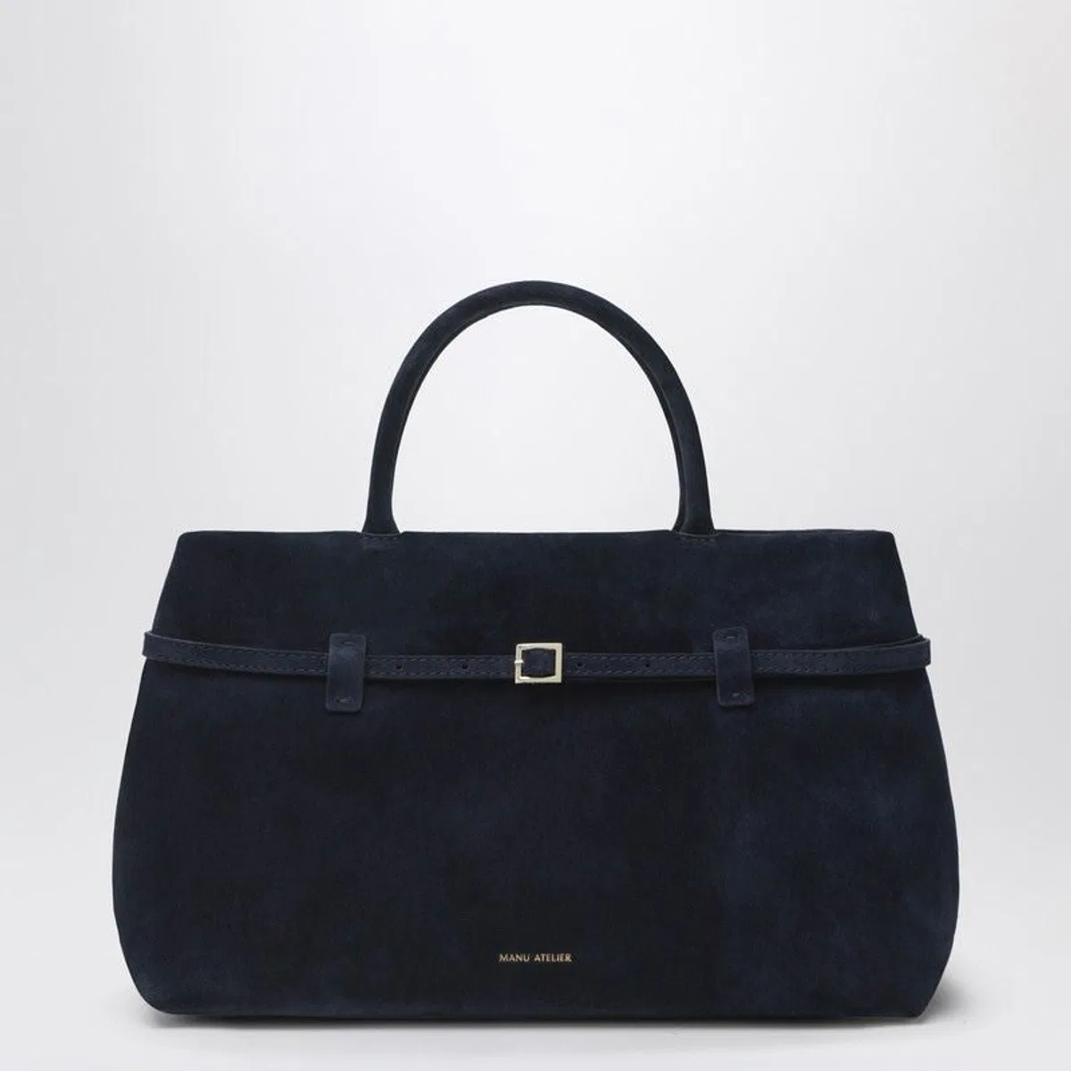Manu Atelier Le Cambon 35 Dark Blue Suede Bag