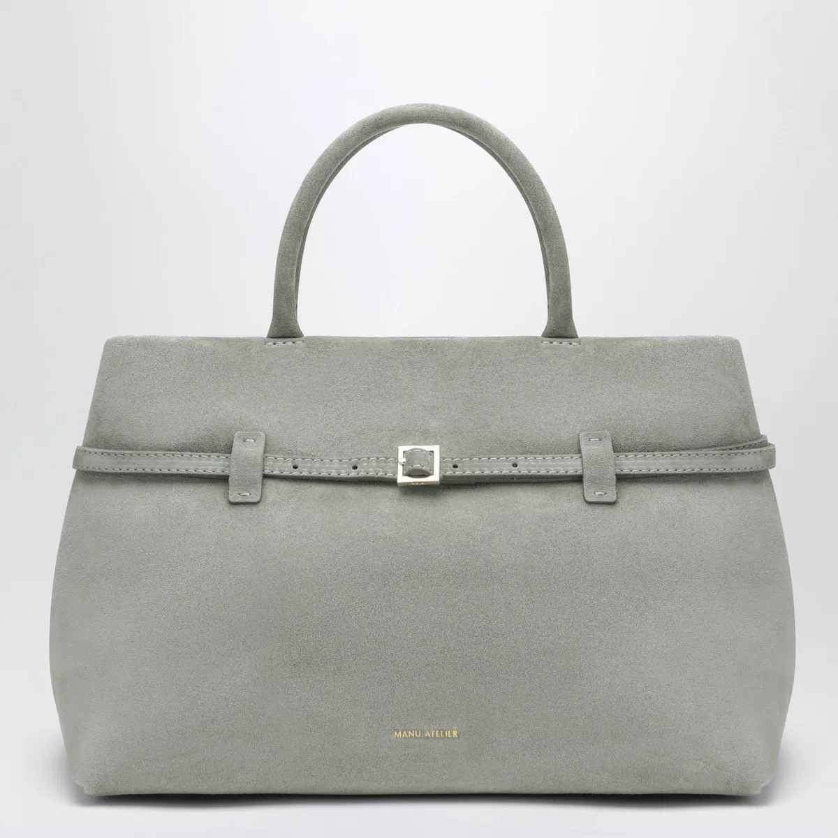 Manu Atelier Le Cambon 35 Bag In Pepe Green Suede