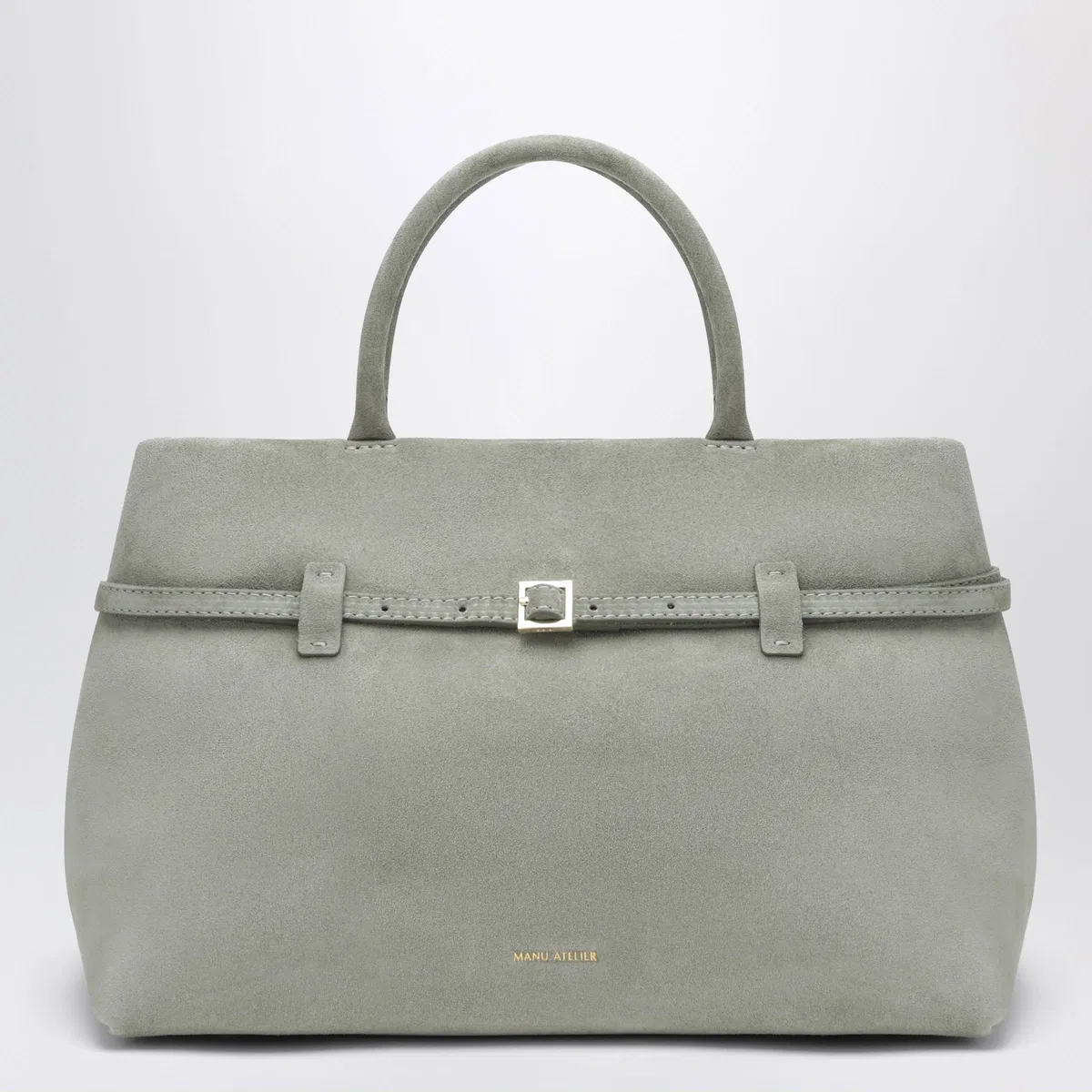 Manu Atelier Le Cambon 35 Bag In Pepe Green Suede