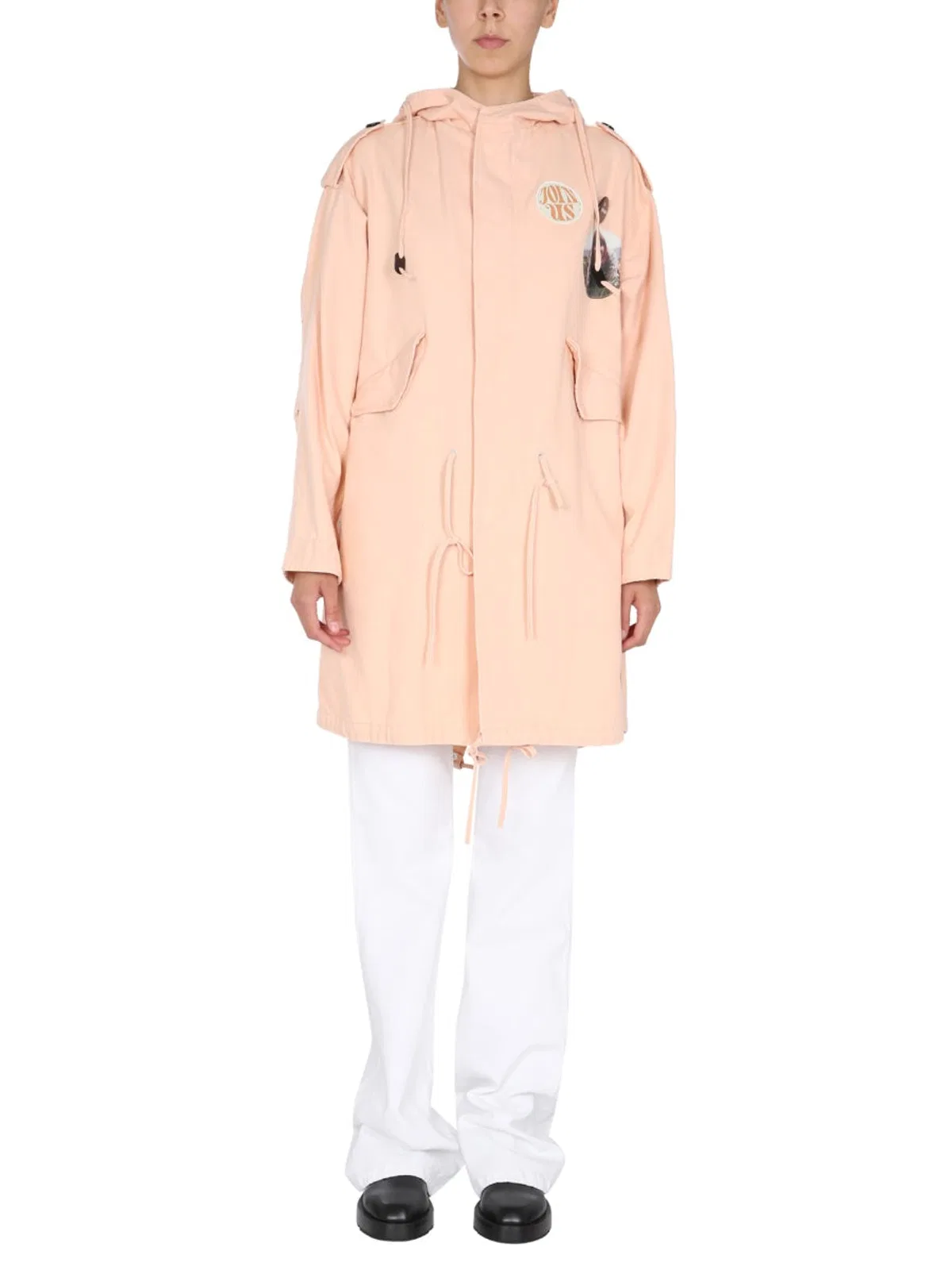 Raf Simons Parka With Logo Patch