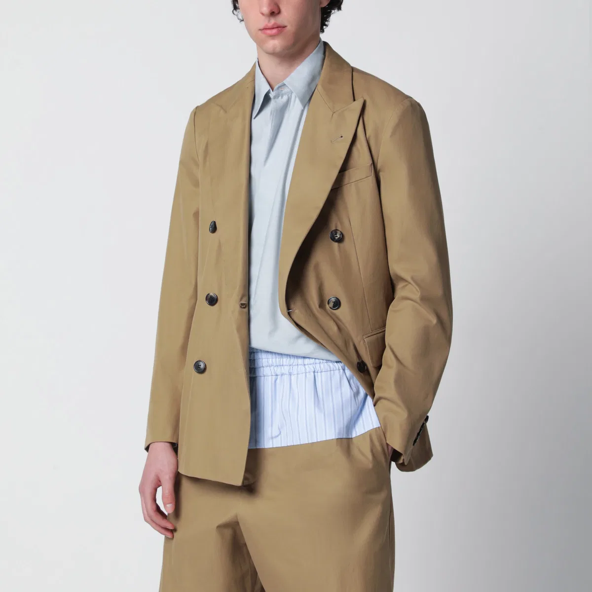 Dries Van Noten Camel Doublebreasted Jacket