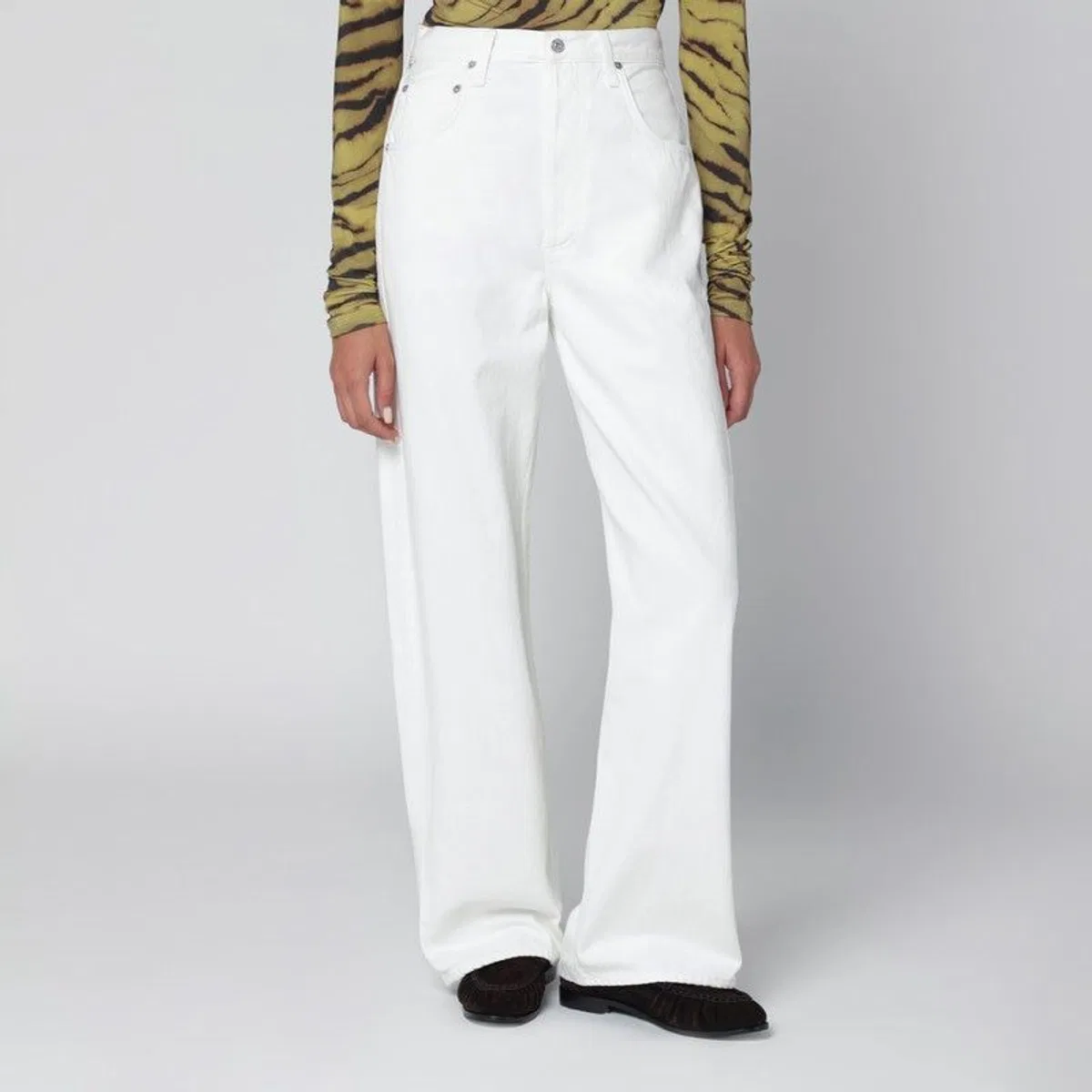 Citizens of humanity White Pashmina Ayla Baggy Jeans