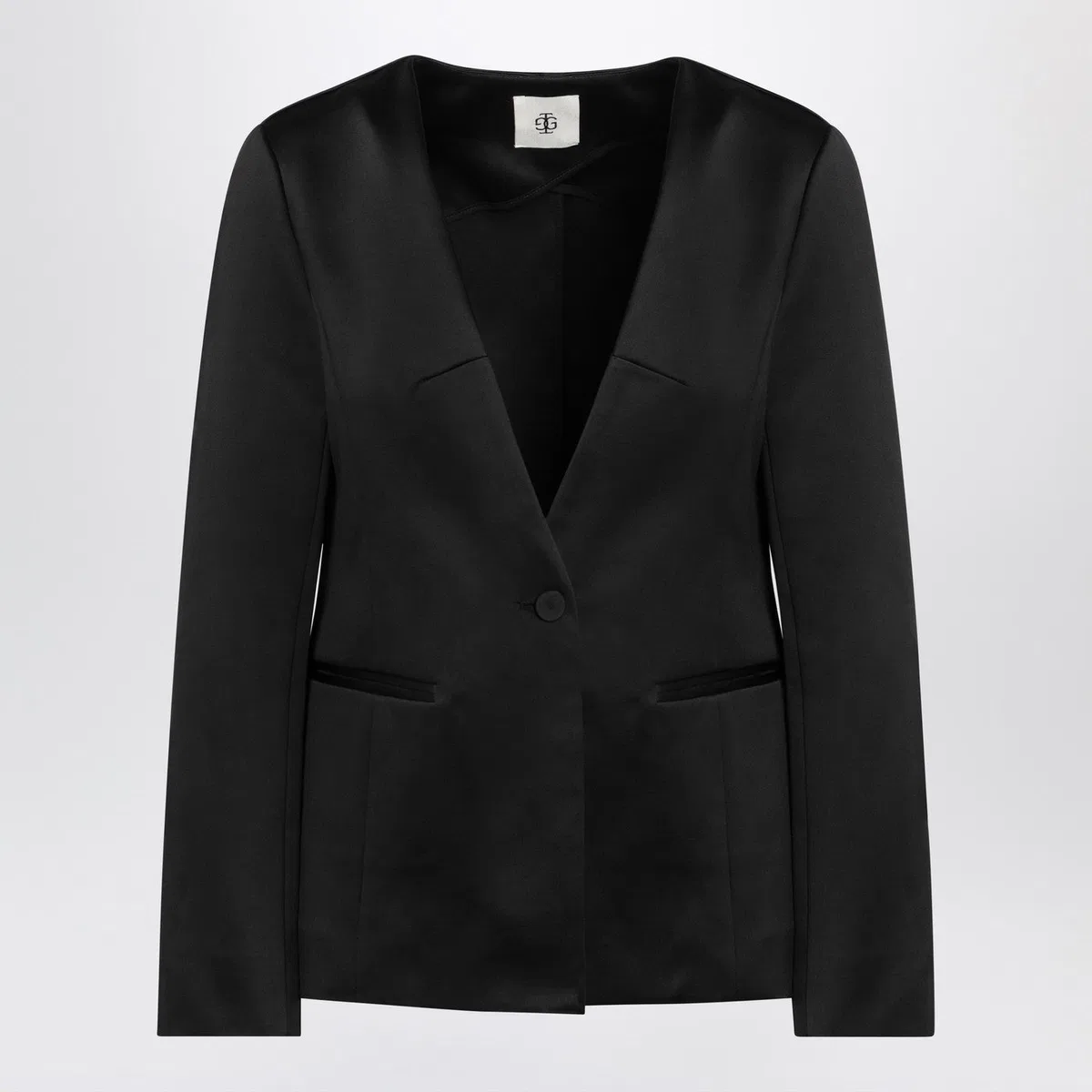 The Garment Black Single Breasted Cotton Blend Jacke