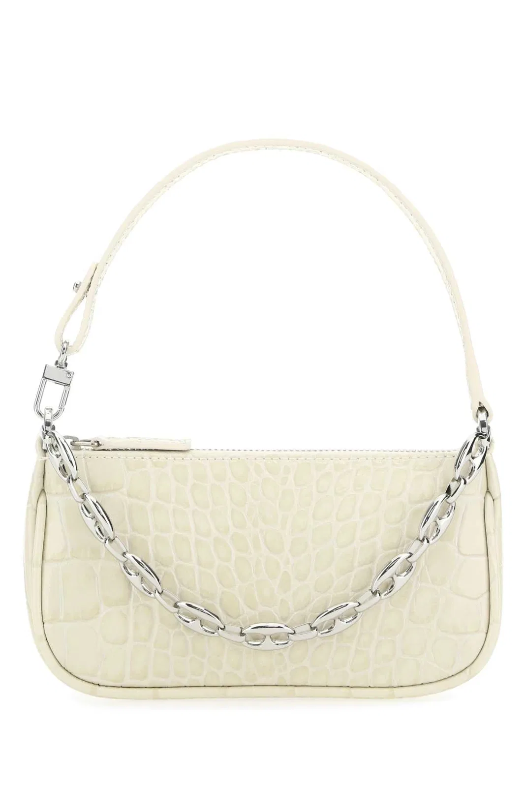 By Far Ivory Leather Mini Rachel Handbag