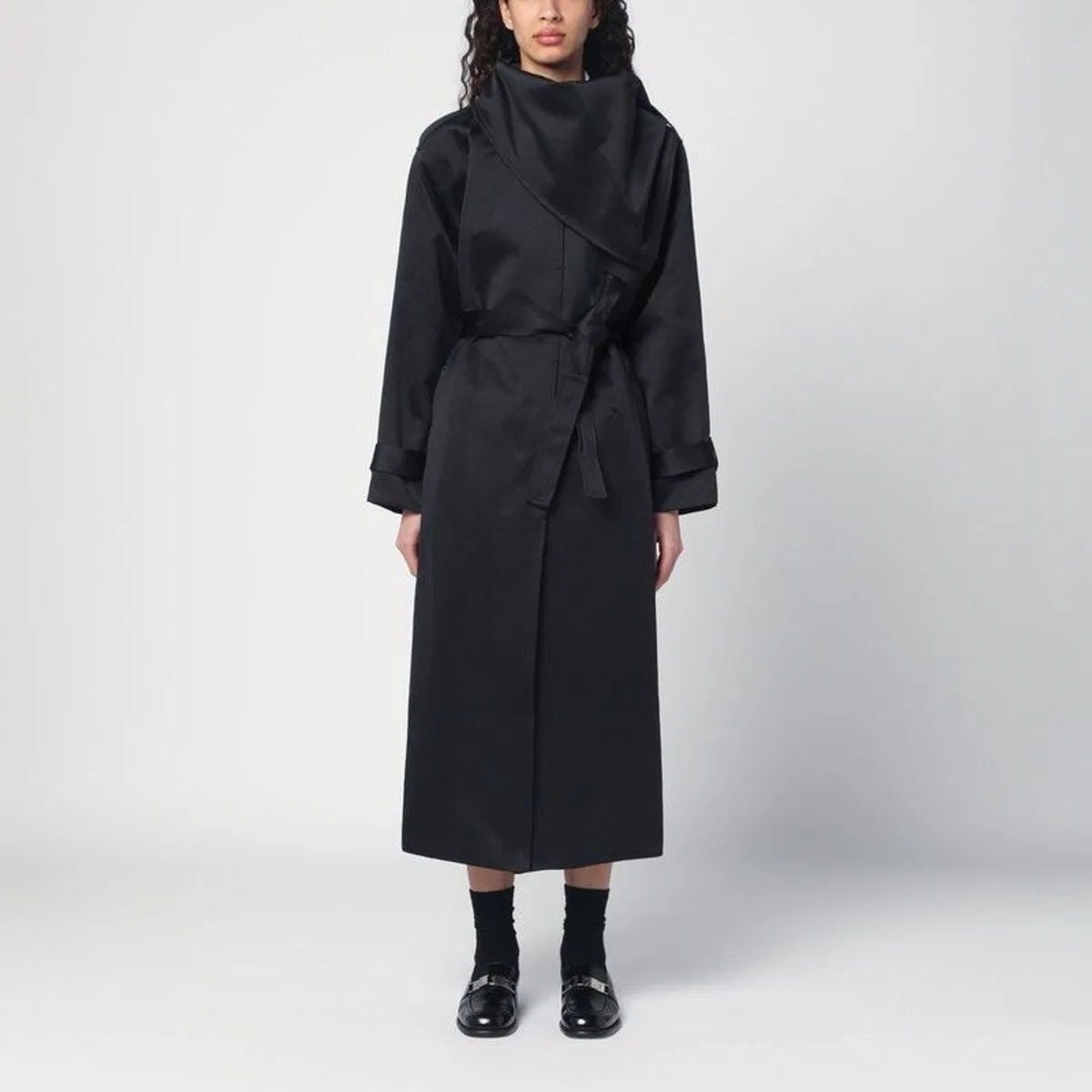 The Garment Black Cotton-Blend Kelly Trench Coat
