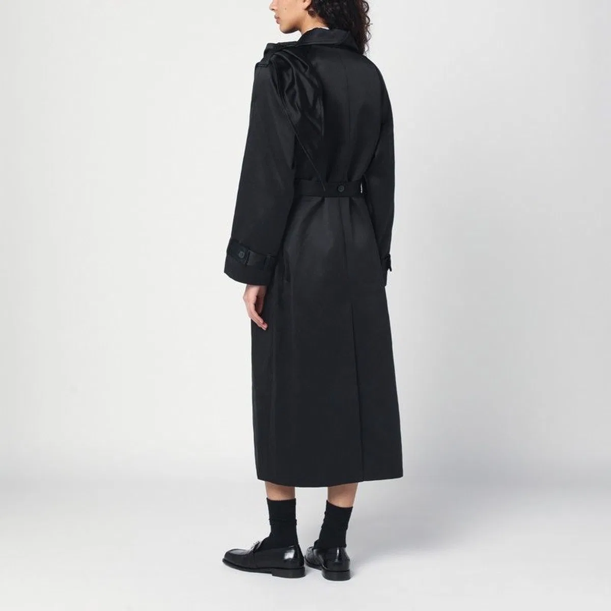 The Garment Black Cotton-Blend Kelly Trench Coat