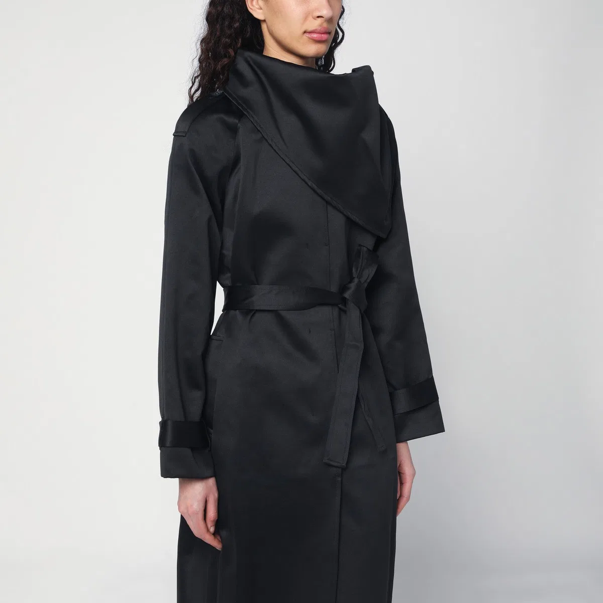 The Garment Black Cotton-Blend Kelly Trench Coat