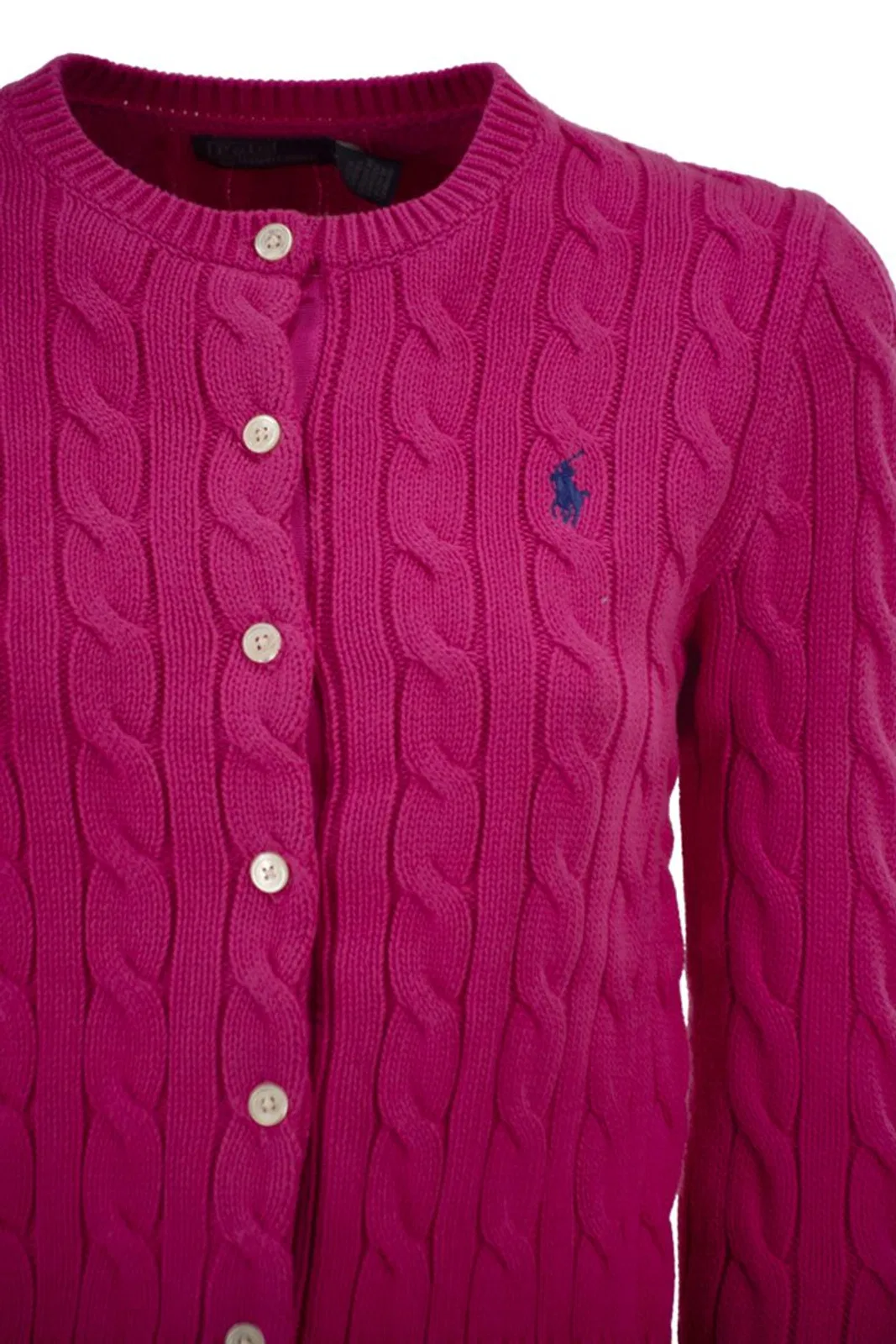 Polo Ralph Lauren Cable Knit Cotton Crew Neck Cardigan