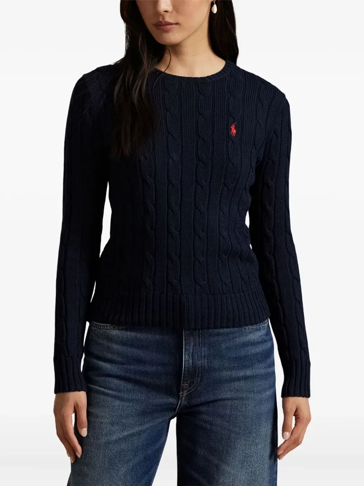 Polo Ralph Lauren Cotton Cable Knit Crew Neck Jumper