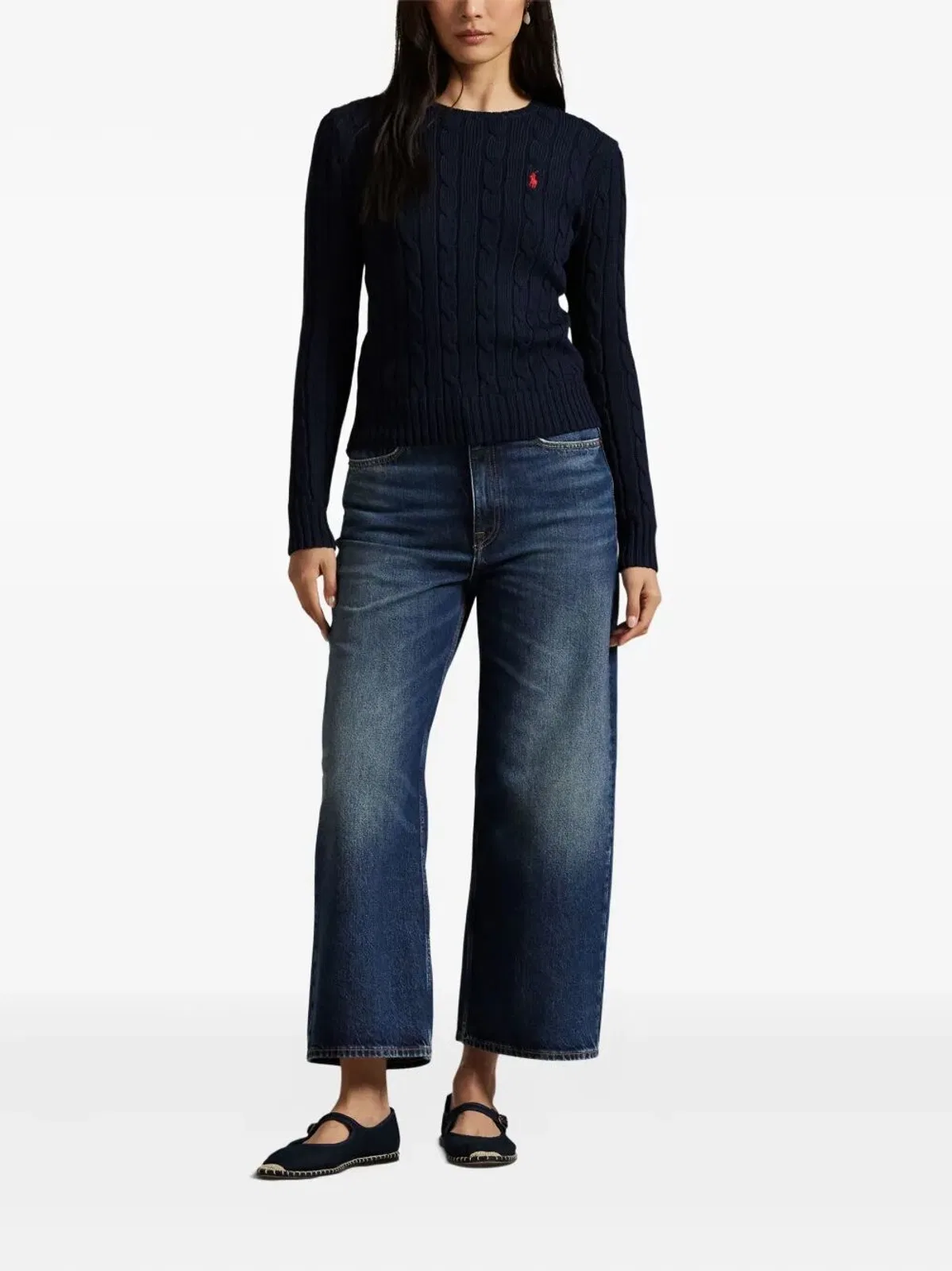 Polo Ralph Lauren Cotton Cable Knit Crew Neck Jumper