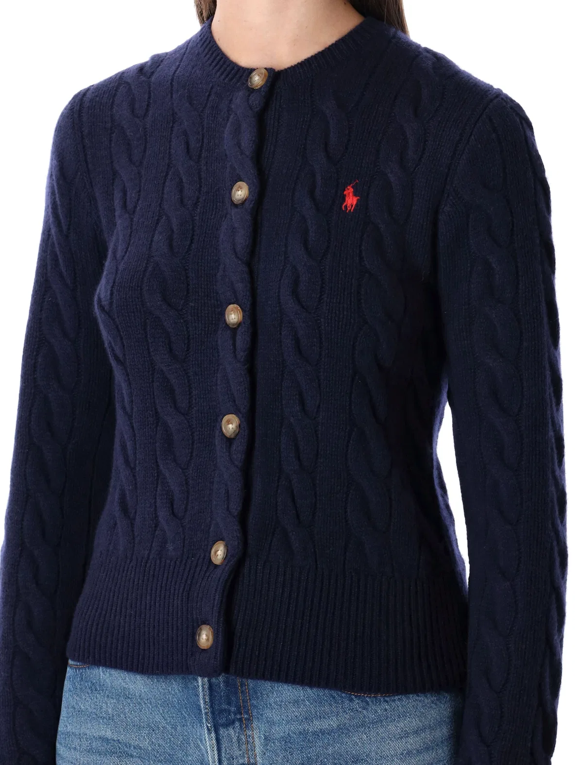 Polo Ralph Lauren Wool And Cashmere Cable Knit Cardigan