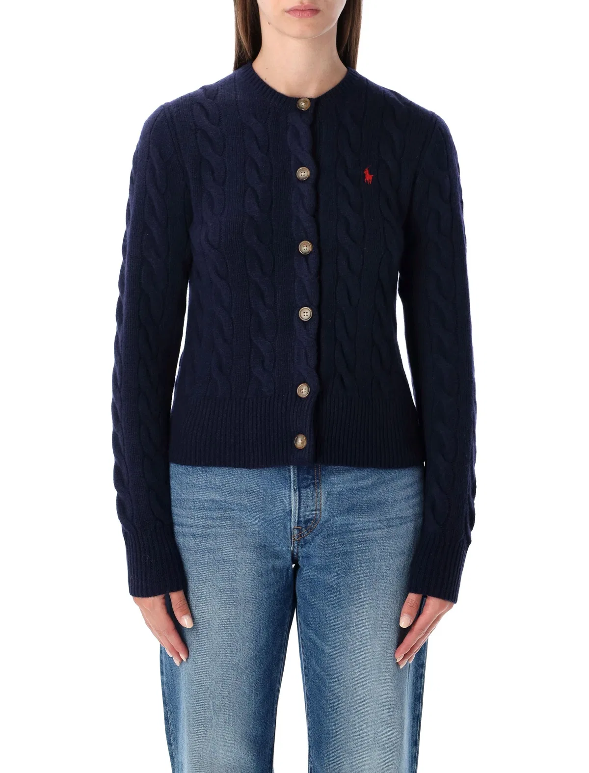 Polo Ralph Lauren Wool And Cashmere Cable Knit Cardigan