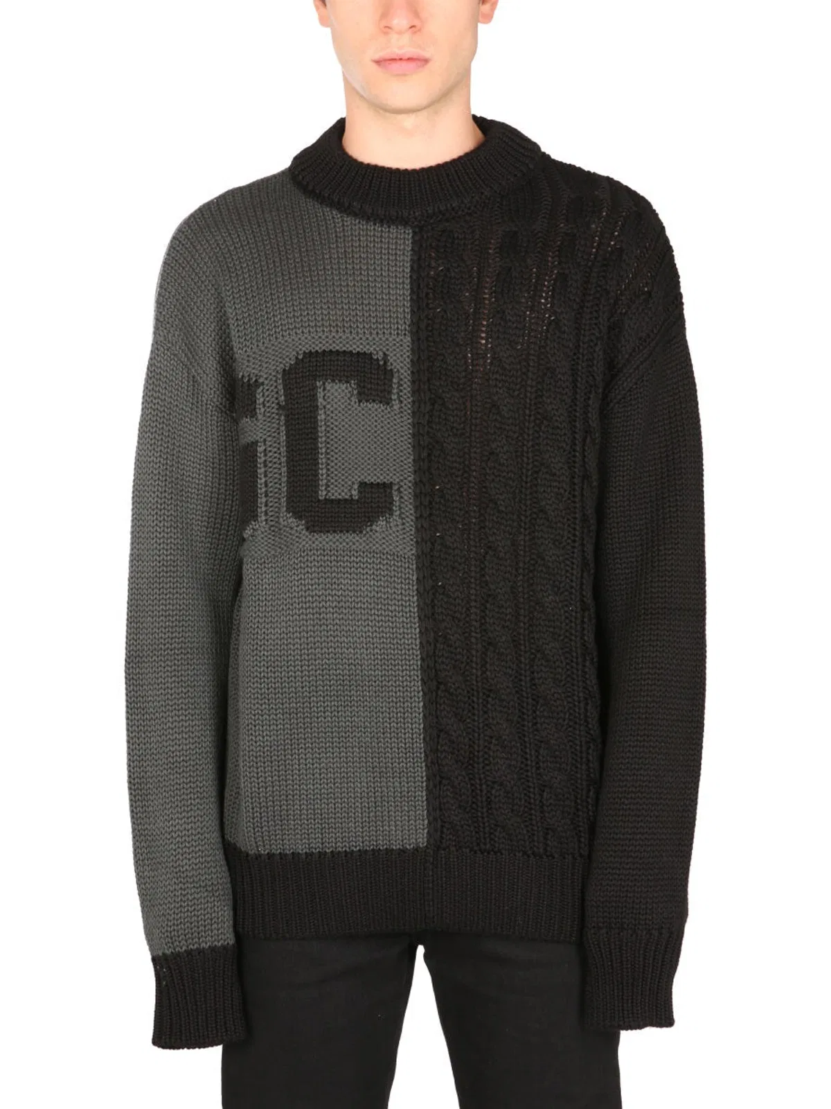GCDS Sweater With Logo Inlay