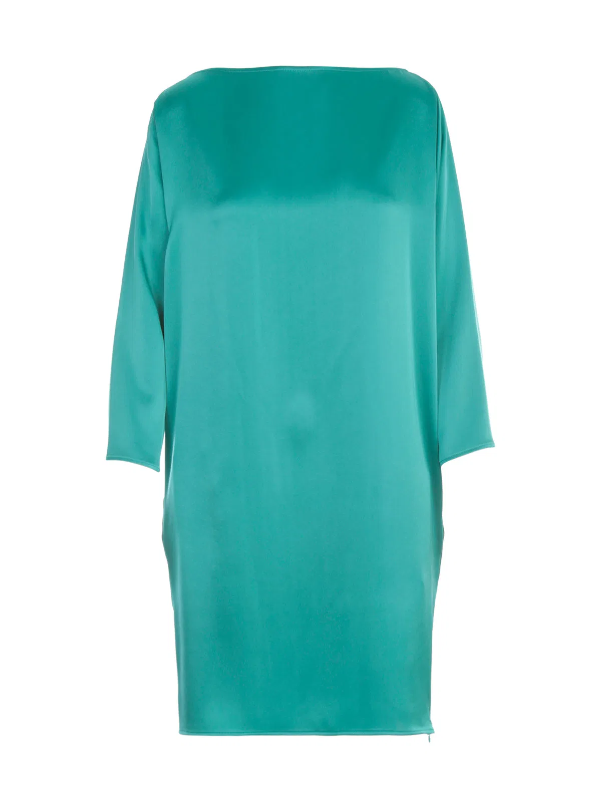 Gianluca Capannolo Nathalie Satin Boat Neck L/S Dress