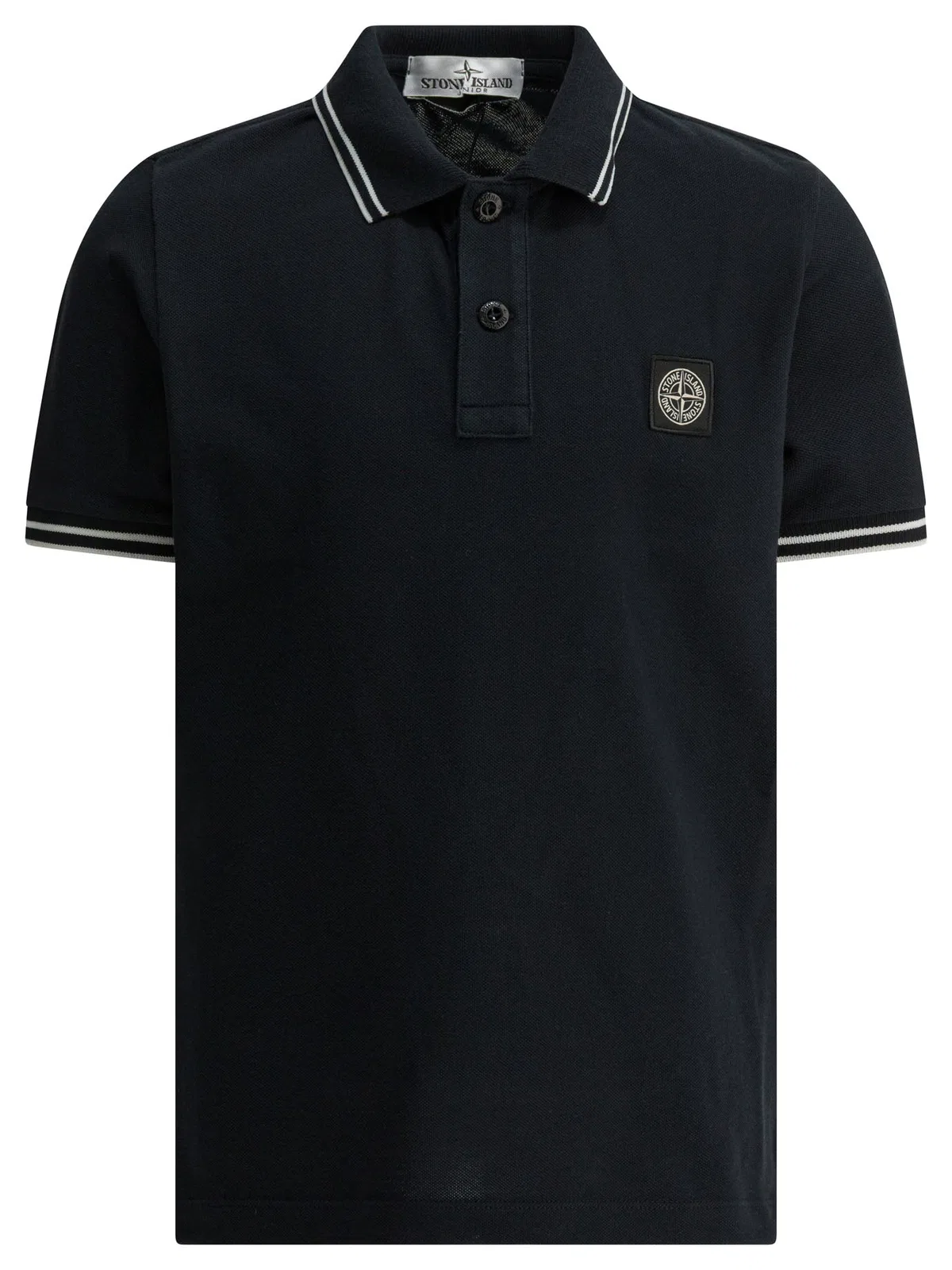 Stone Island Kids Blue Cotton Polo Shirt