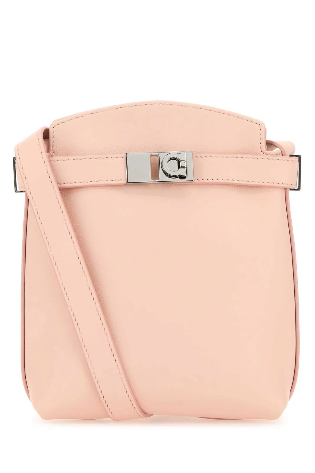 Ferragamo Pastel Pink Leather Gancini Phone Case