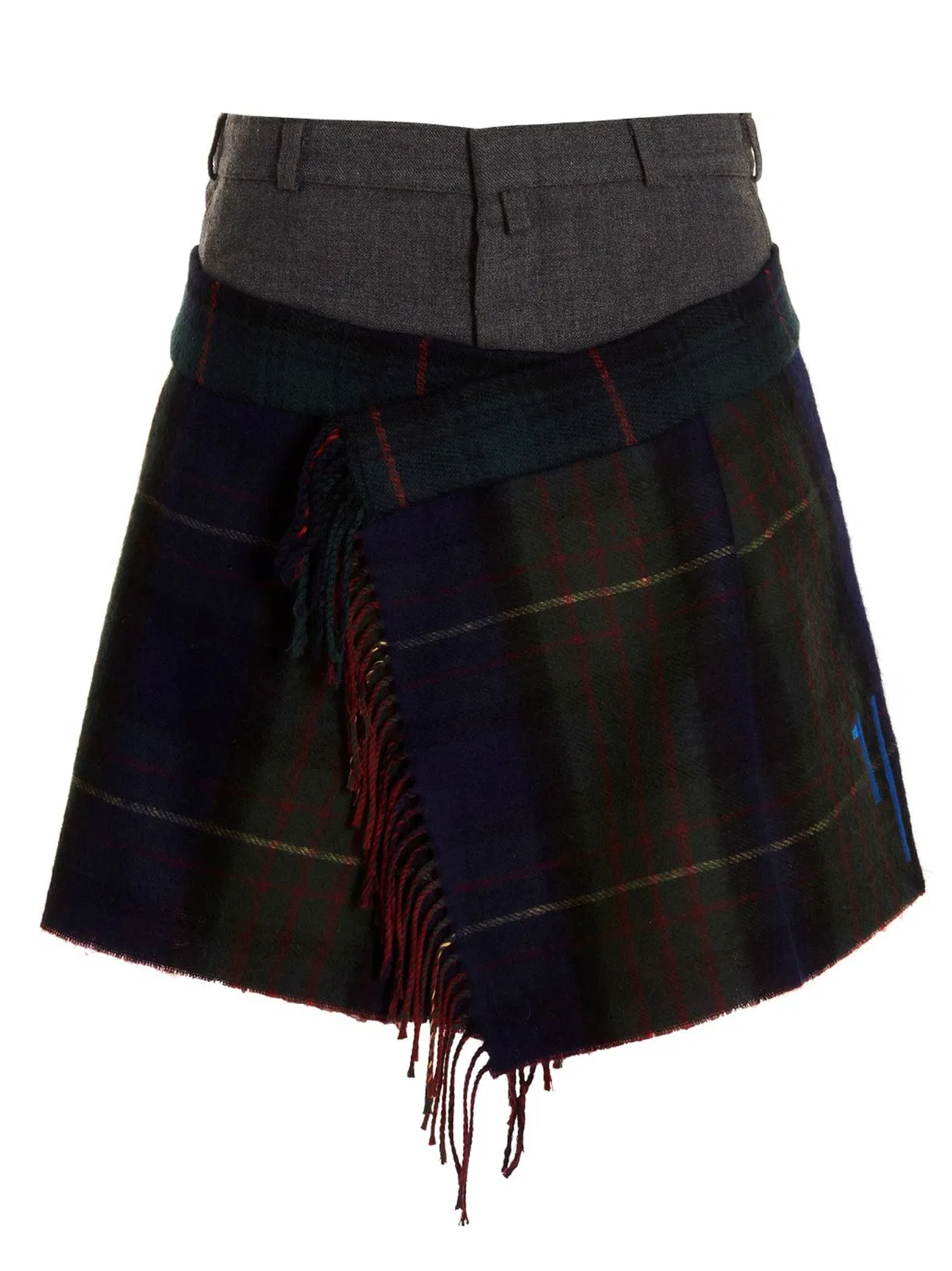 1/Off 'Check Scarf Reworked' Skirt