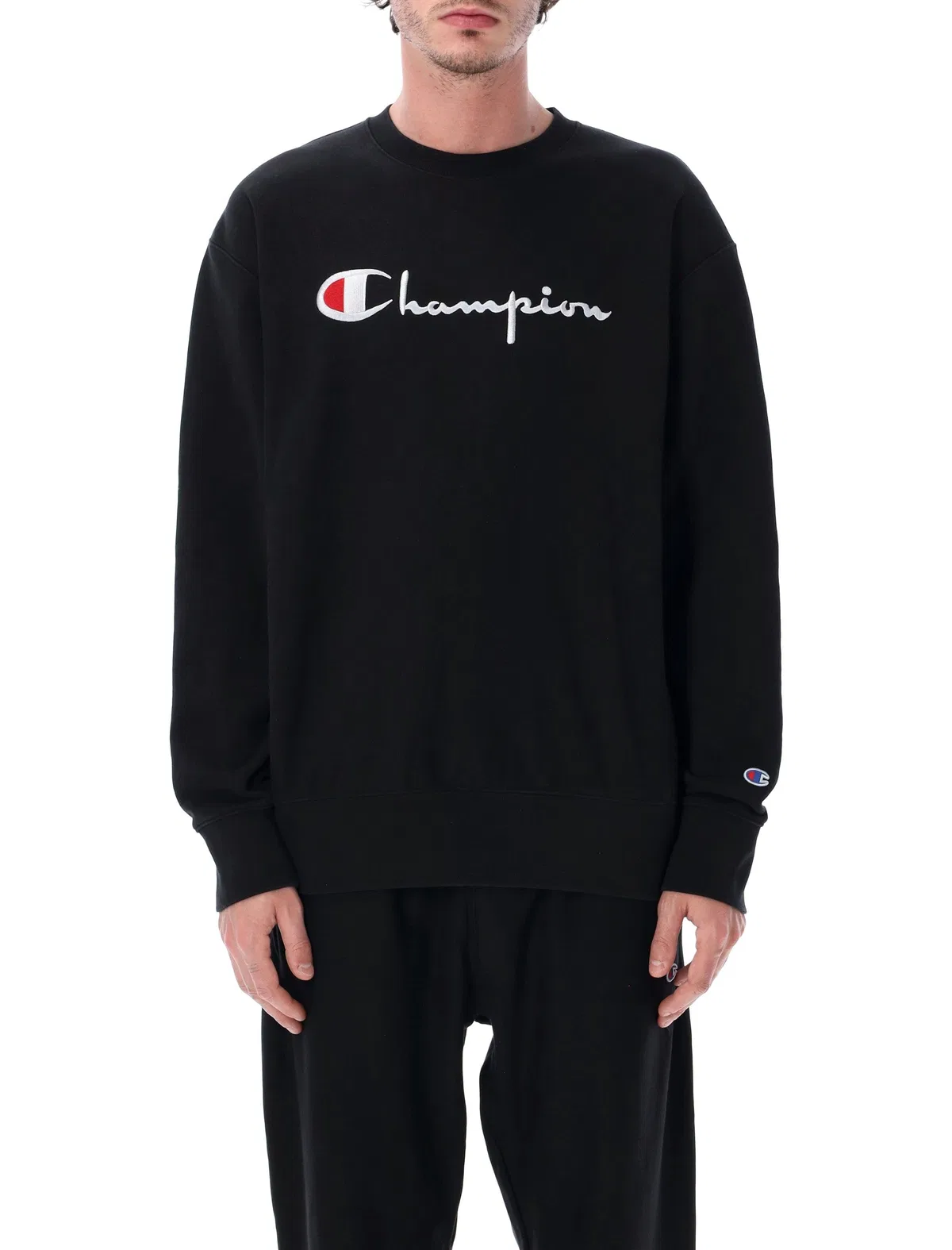 Champion Reverse Weave Crewneck Sweatshirt With Logo