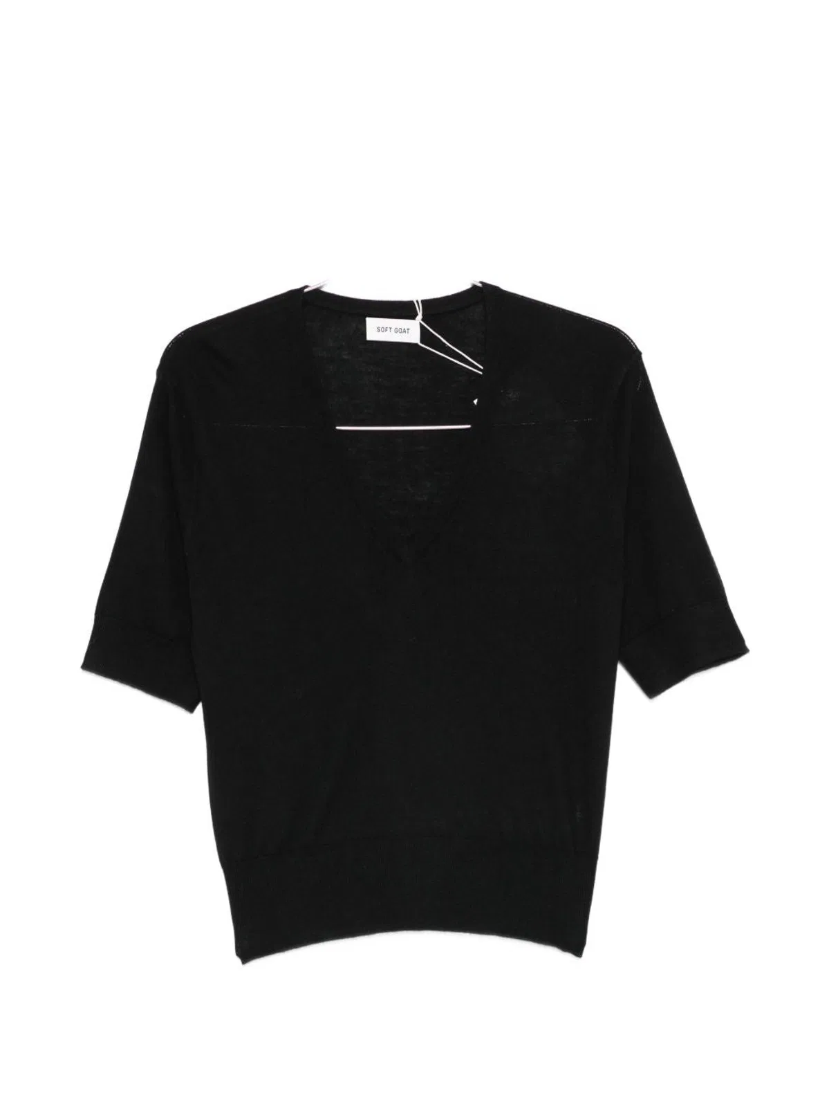 Soft Goat V-Neck Short Sleeves