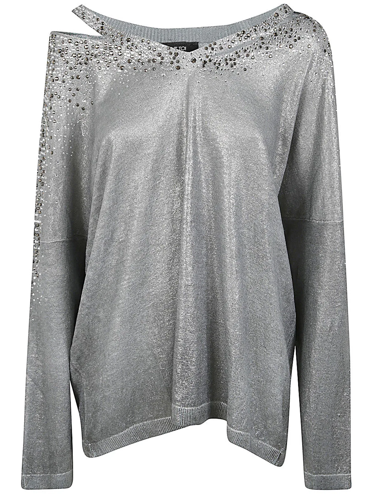 Avant Toi Linen Cotton V-Neck Pullover With Lamina