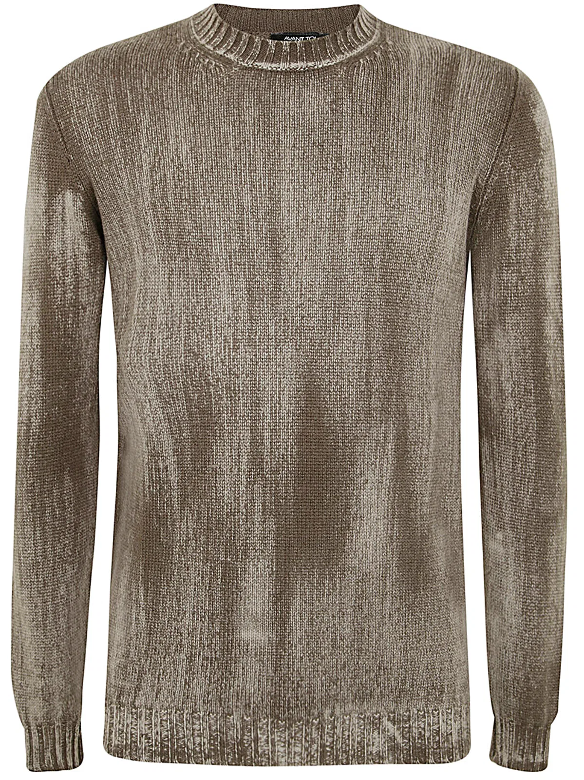 Avant Toi Tonal Effect Round Neck Off Gauge Pullov