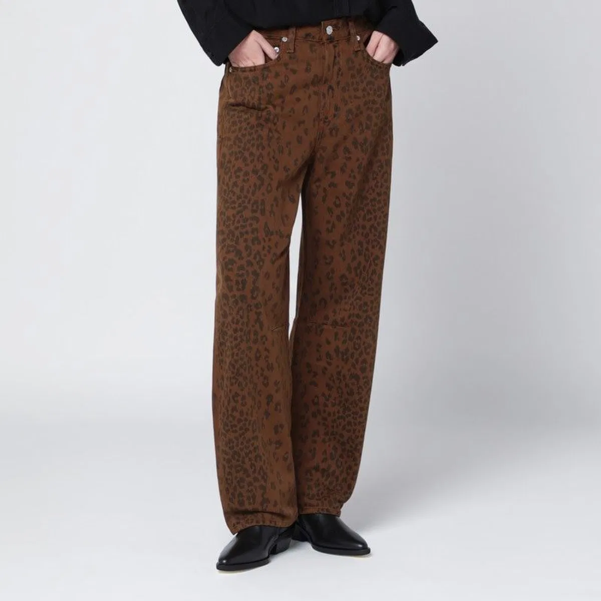 Citizens of humanity Relaxed Miro Jeans With Cheetah Print