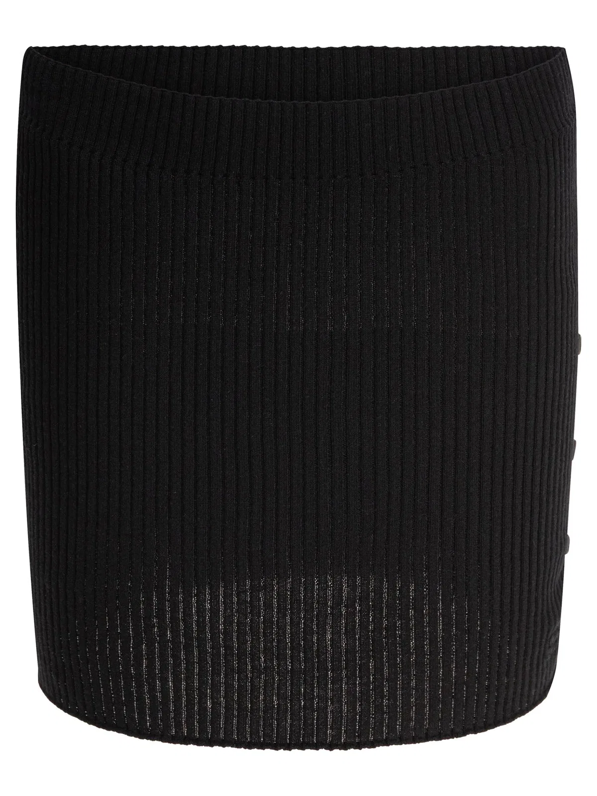 Courreges Courregès Black Merino Wool Skirt