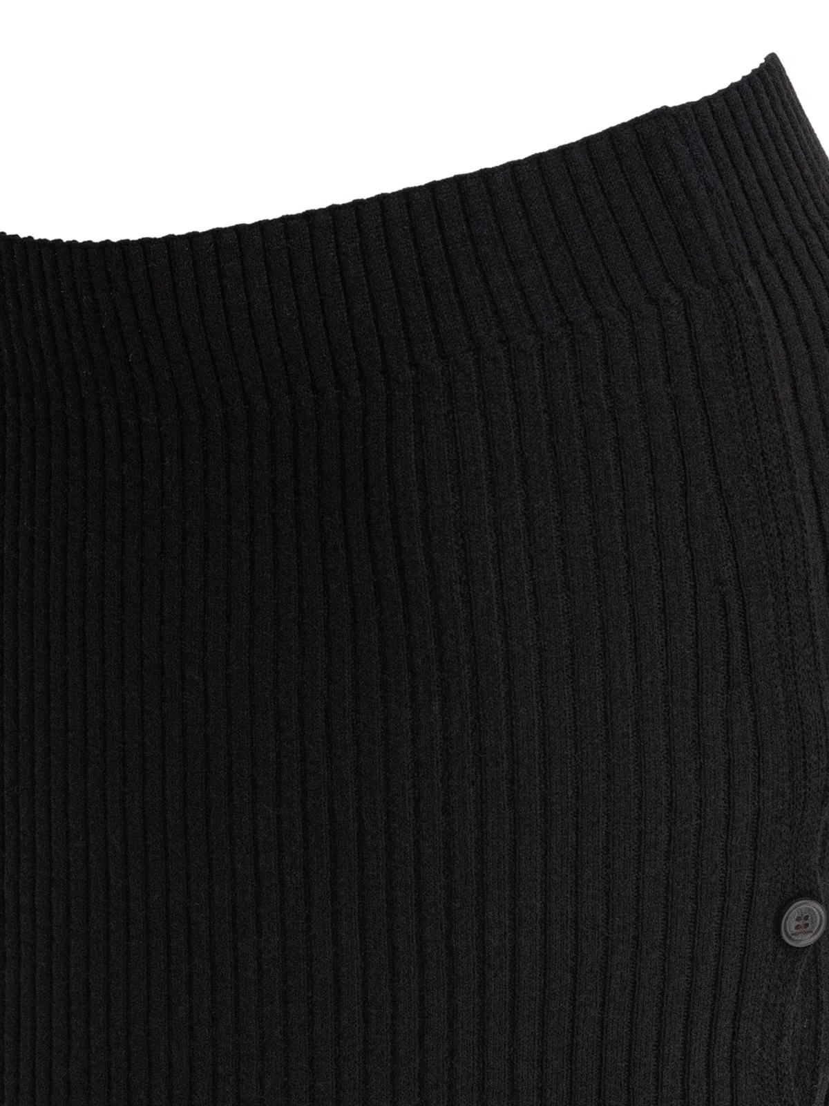 Courreges Courregès Black Merino Wool Skirt