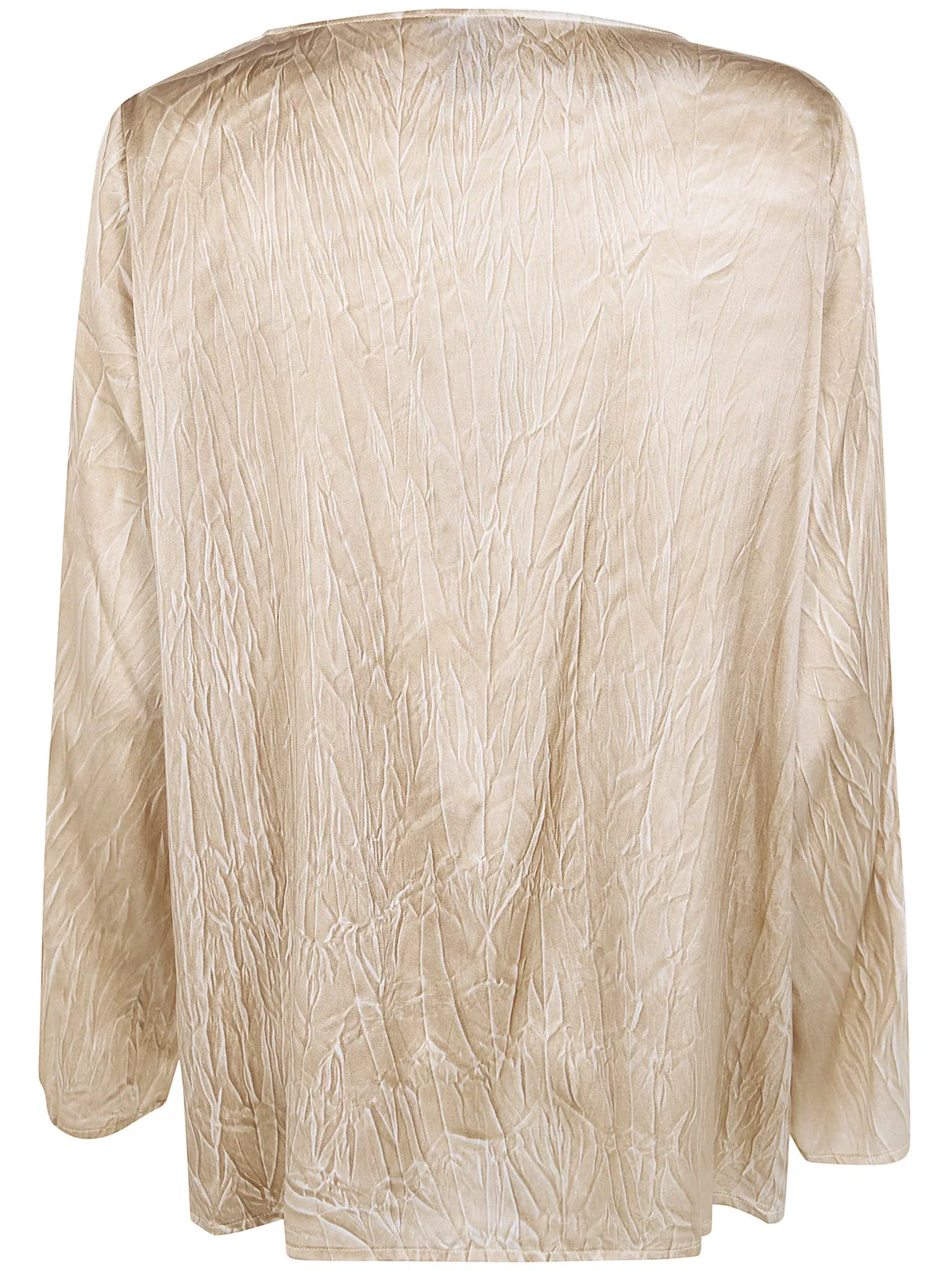 Avant Toi Crumpled Effect Stretch Silk Blouse