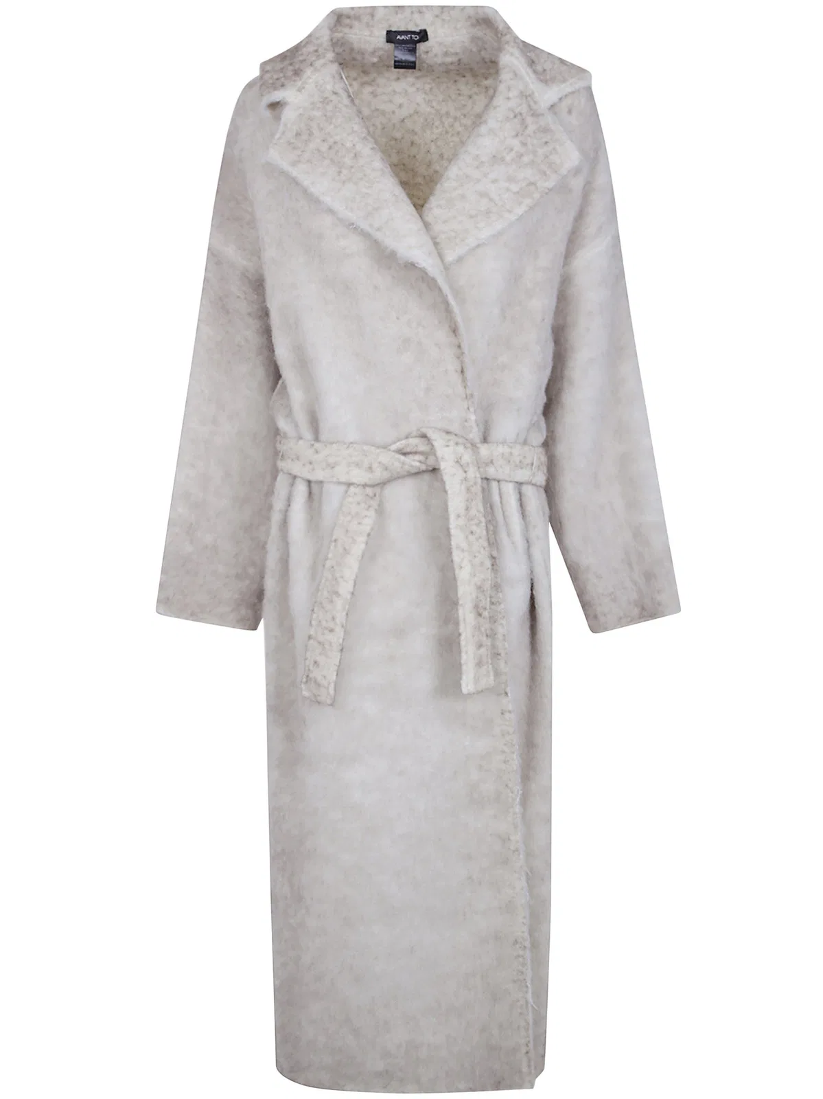 Avant Toi Hand Painted Alpaca Over Coat With Belt