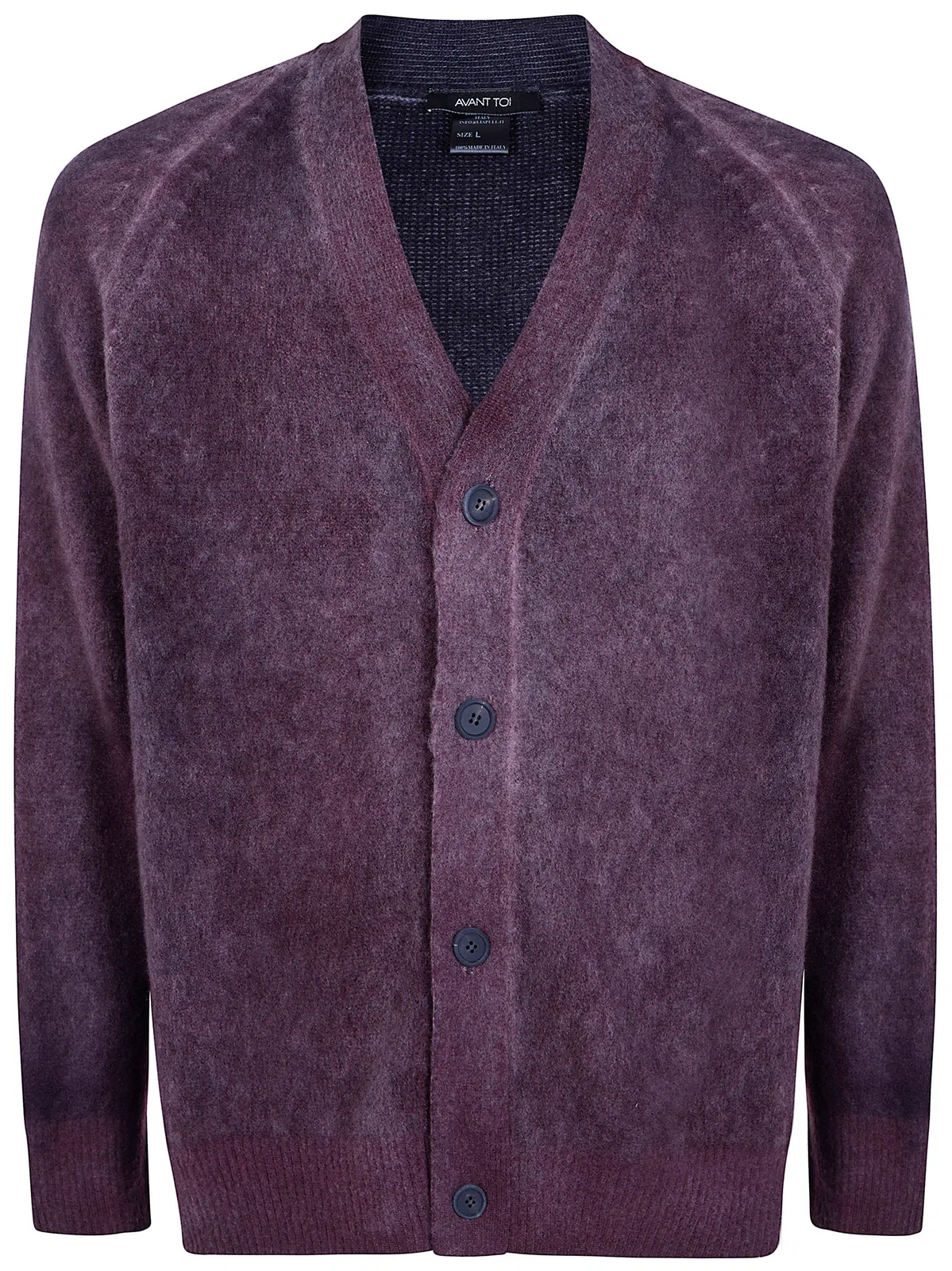Avant Toi Hand Painted Brushed Cashmere V Neck Car