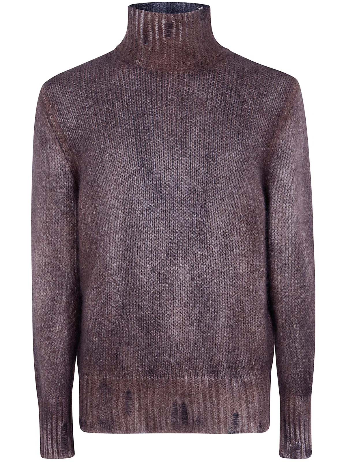Avant Toi Hand Painted Cashmere And Silk High Neck