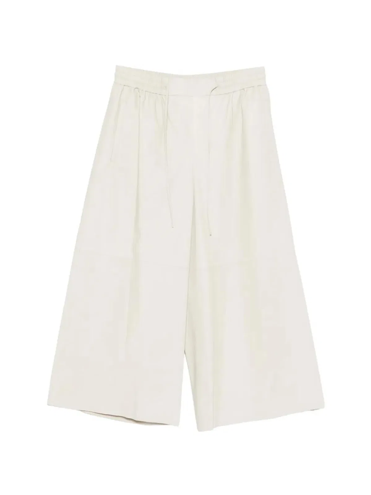 Yves Salomon Leather Trousers With Drawstring