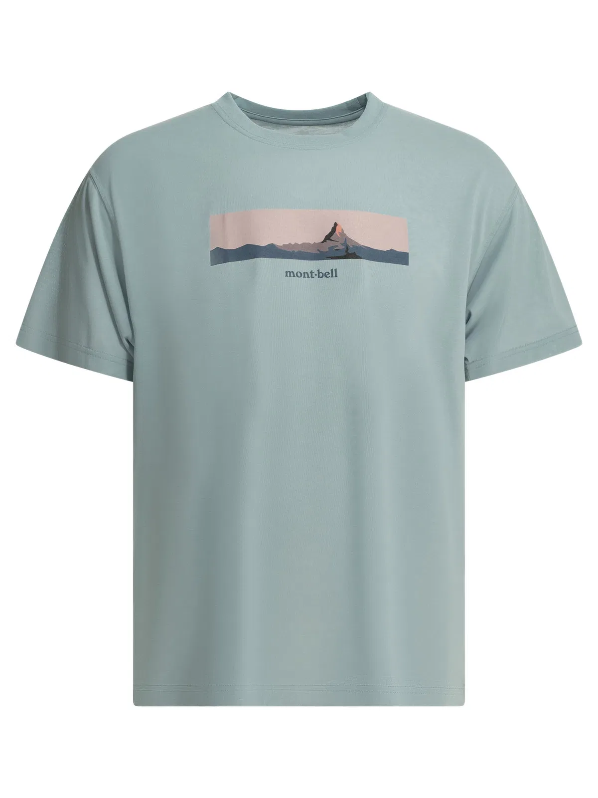 Montbell Light Blue Polyester T-Shirt