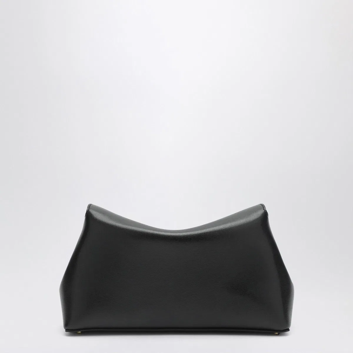 Toteme Black Leather Tlock Clutch Bag