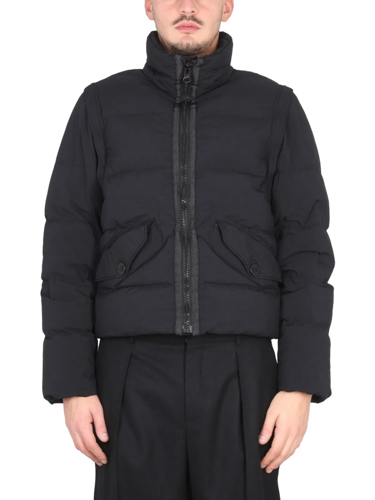Ten c Down Jacket With Removable Sleeves