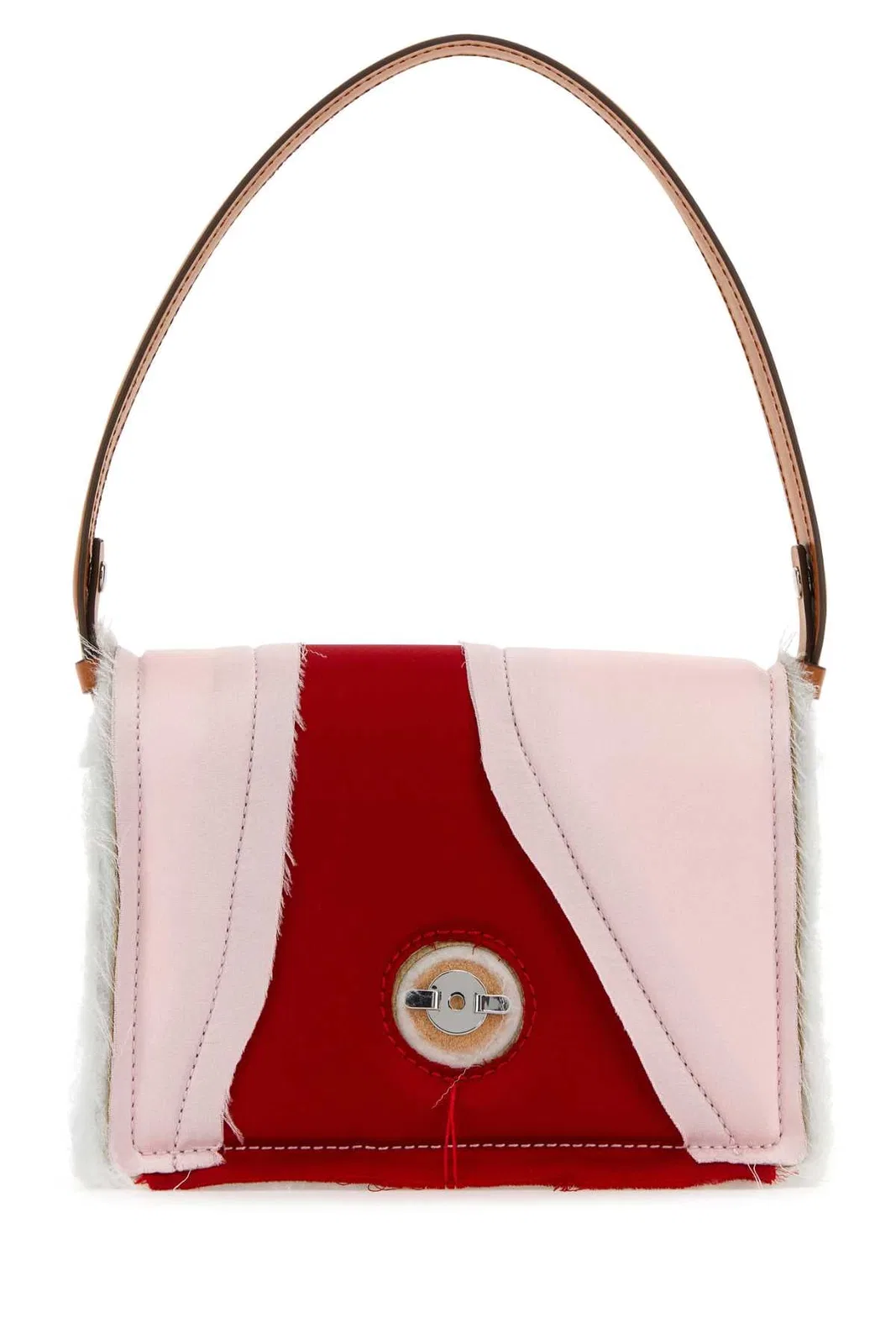 Dentro Multicolor Satin And Leather Mirim Handb