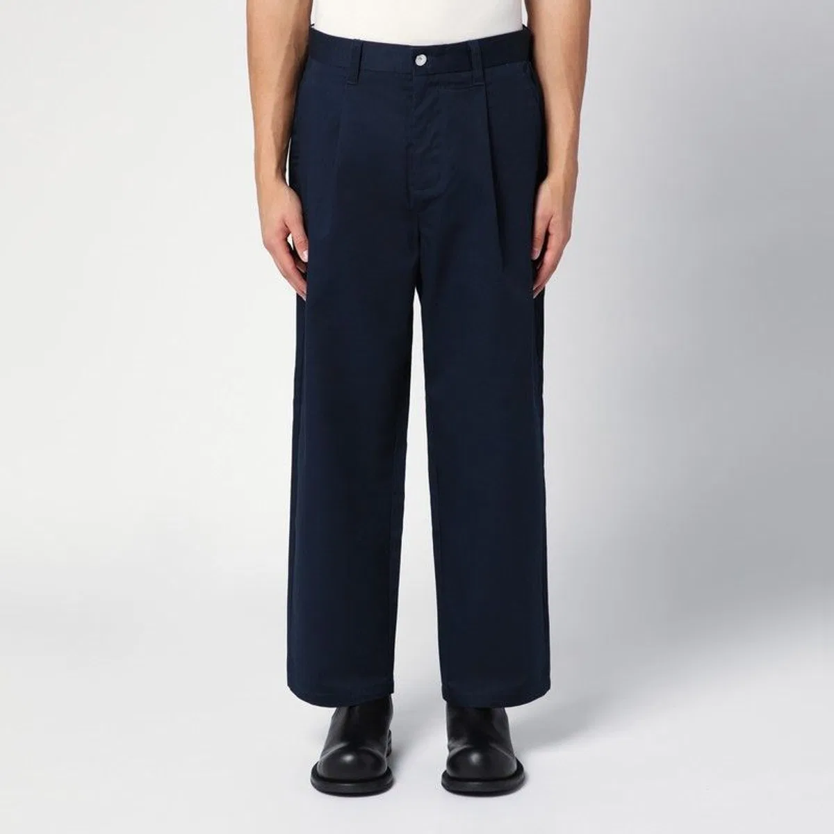 New amsterdam surf association Navy Blue Cotton Blend Trousers