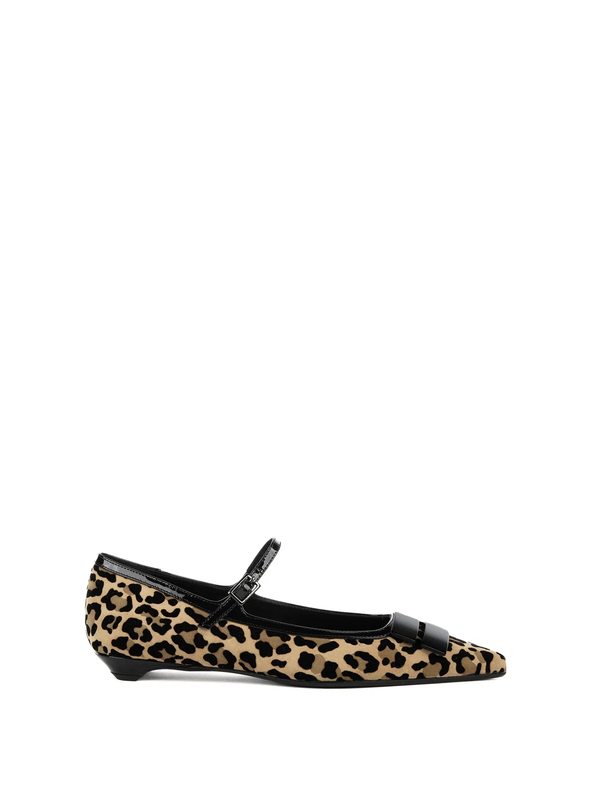 Chantal Ballerina Spotted Suede With Strap And H